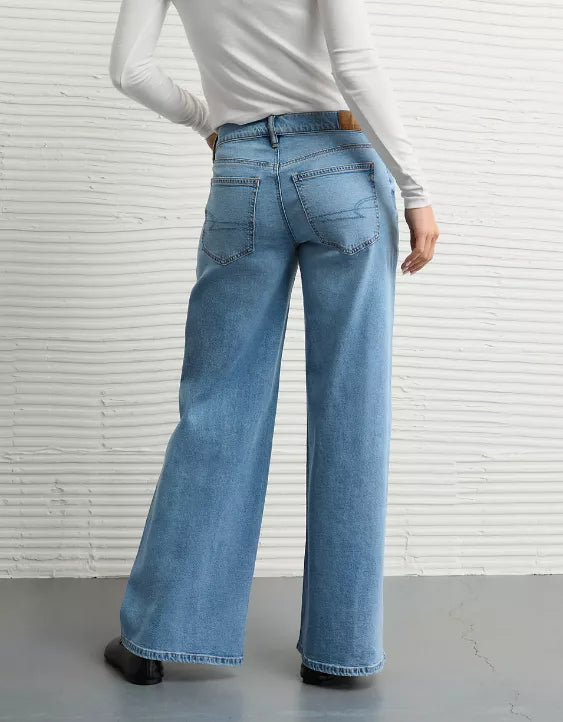 Patch Work Low-Rise Ultra Wide Jeans